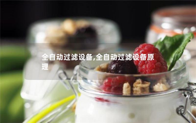 全自动过滤设备,全自动过滤设备原理