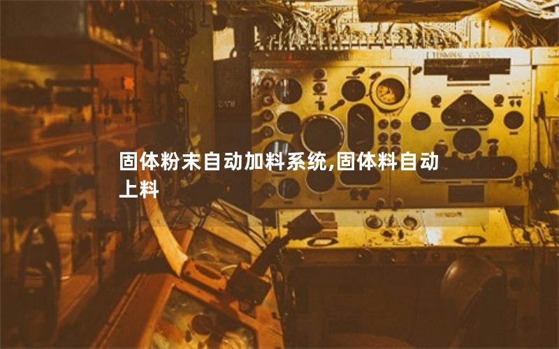 固体粉末自动加料系统,固体料自动上料