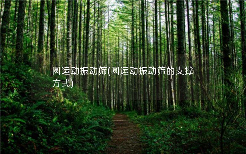 圆运动振动筛(圆运动振动筛的支撑方式)