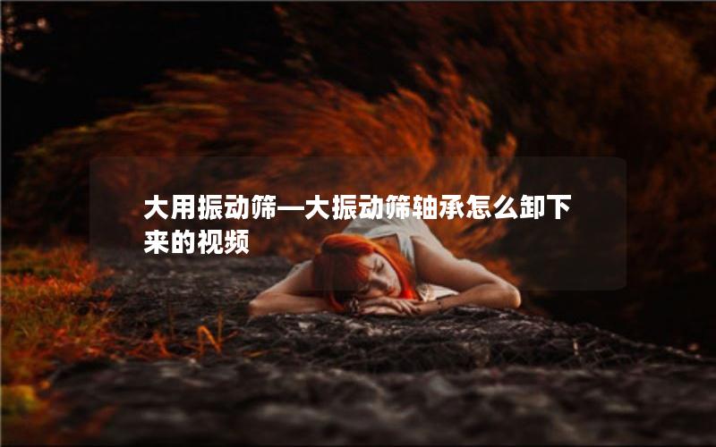 大用振动筛—大振动筛轴承怎么卸下来的视频 大用振动筛—大振动筛轴承怎么卸下来的视频