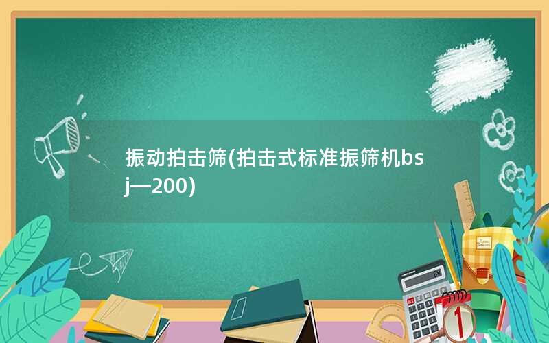 振动拍击筛(拍击式标准振筛机bsj—200)