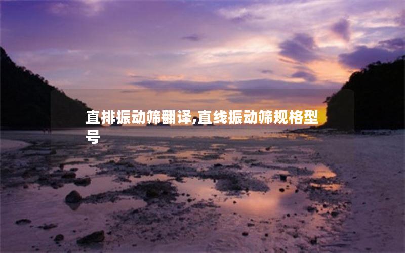 直排振动筛翻译,直线振动筛规格型号 直排振动筛翻译,直线振动筛规格型号