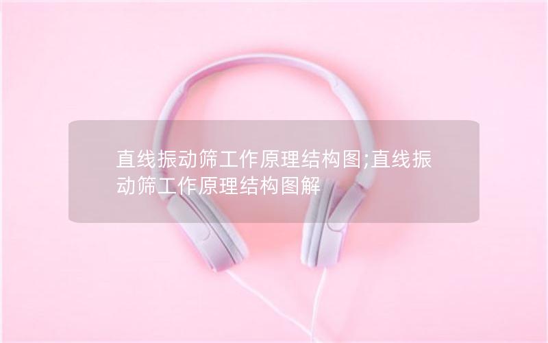 直线振动筛工作原理结构图;直线振动筛工作原理结构图解
