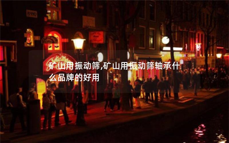 矿山用振动筛,矿山用振动筛轴承什么品牌的好用