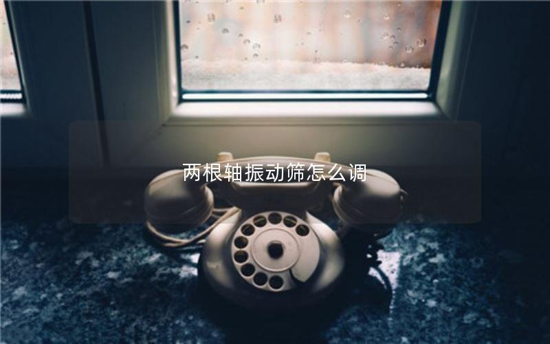 两根轴振动筛怎么调