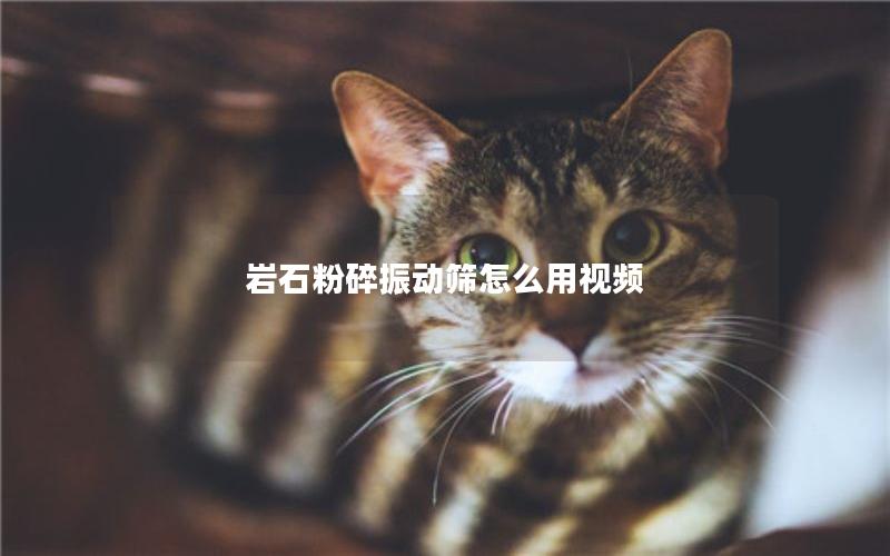 岩石粉碎振动筛怎么用视频