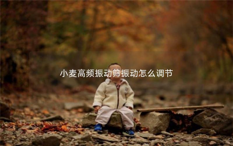 小麦高频振动筛振动怎么调节