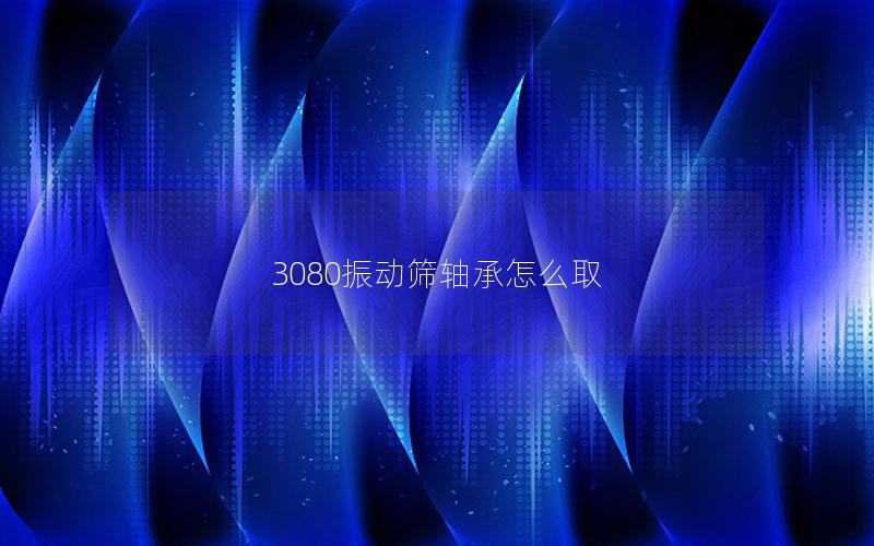 3080振动筛轴承怎么取