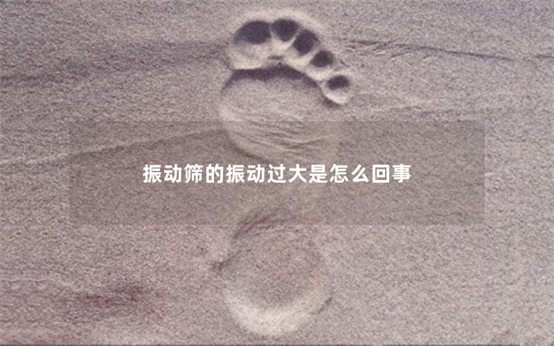 振动筛的振动过大是怎么回事