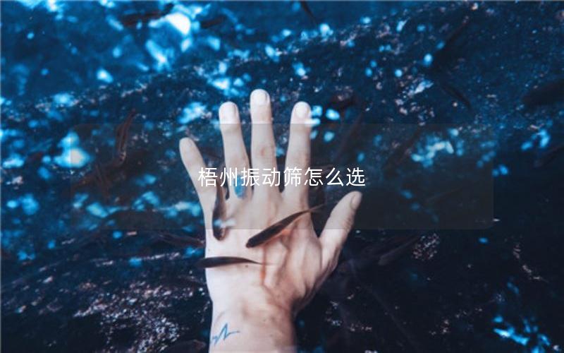 梧州振动筛怎么选