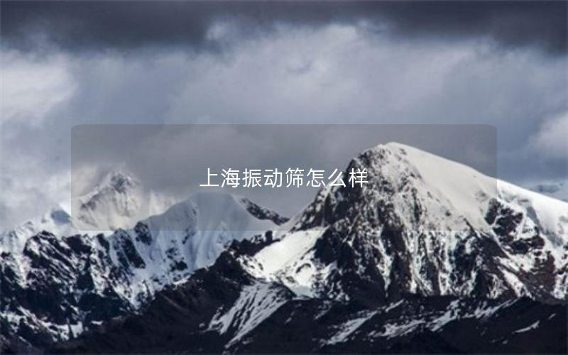 上海振动筛怎么样