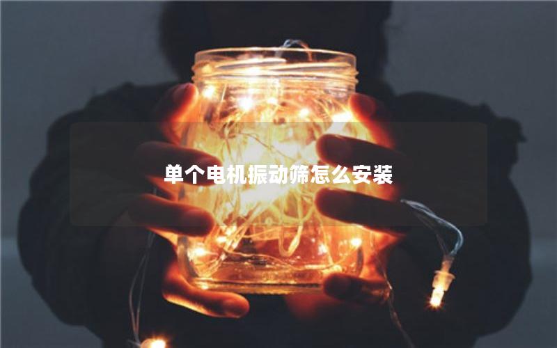 单个电机振动筛怎么安装