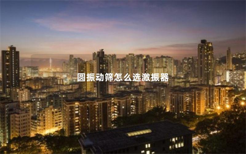 圆振动筛怎么选激振器