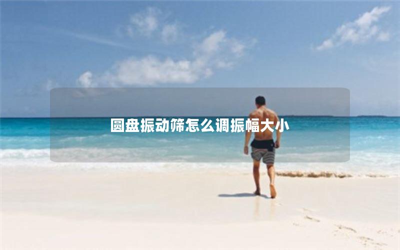 圆盘振动筛怎么调振幅大小