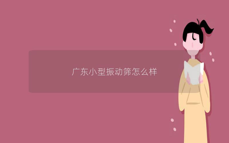 广东小型振动筛怎么样