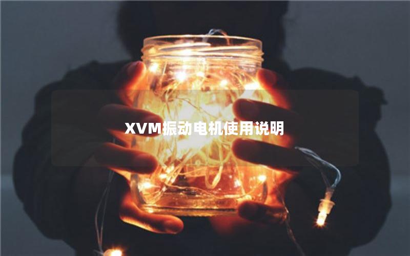 XVM振动电机使用说明 XVM振动电机使用说明