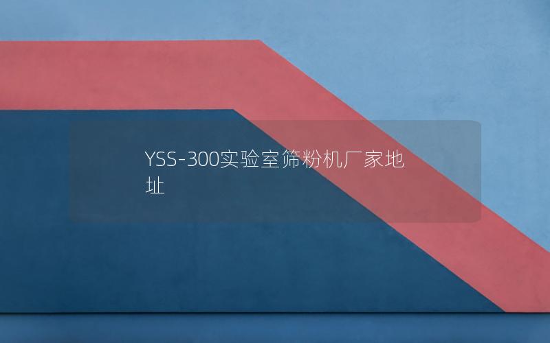 YSS-300实验室筛粉机厂家地址 YSS-300实验室筛粉机厂家地址