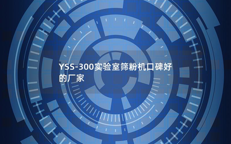 YSS-300实验室筛粉机口碑好的厂家 YSS-300实验室筛粉机口碑好的厂家