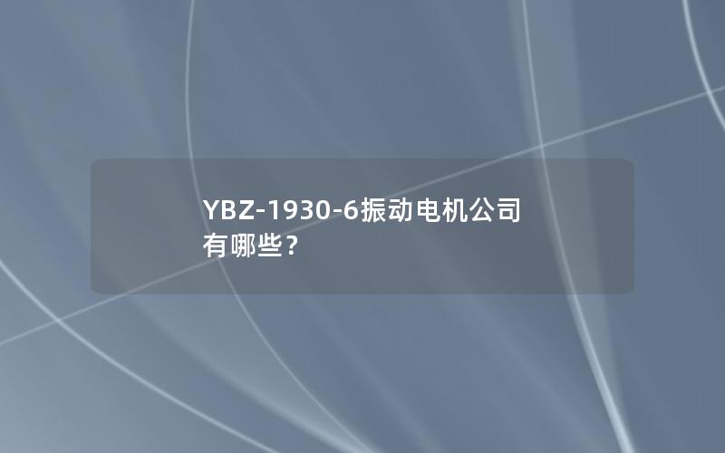YBZ-1930-6振动电机公司有哪些? YBZ-1930-6振动电机公司有哪些?