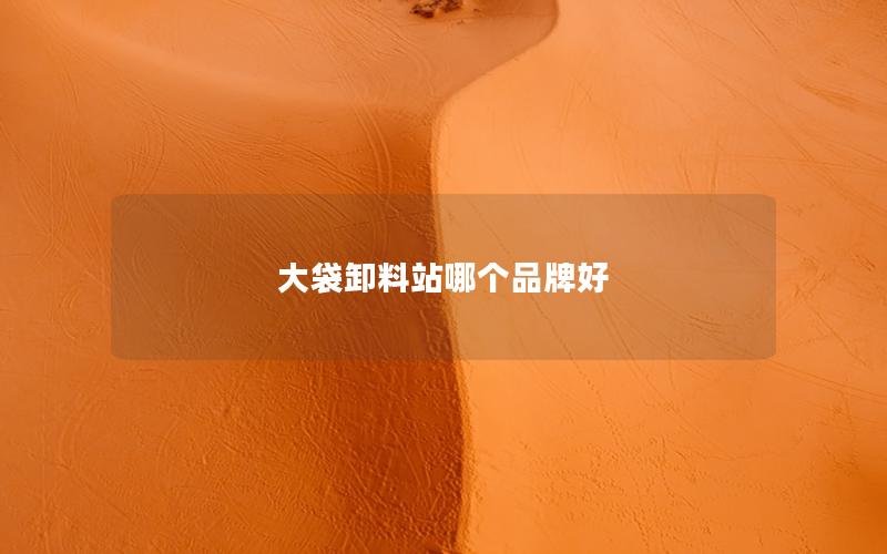 大袋卸料站哪个品牌好 大袋卸料站哪个品牌好