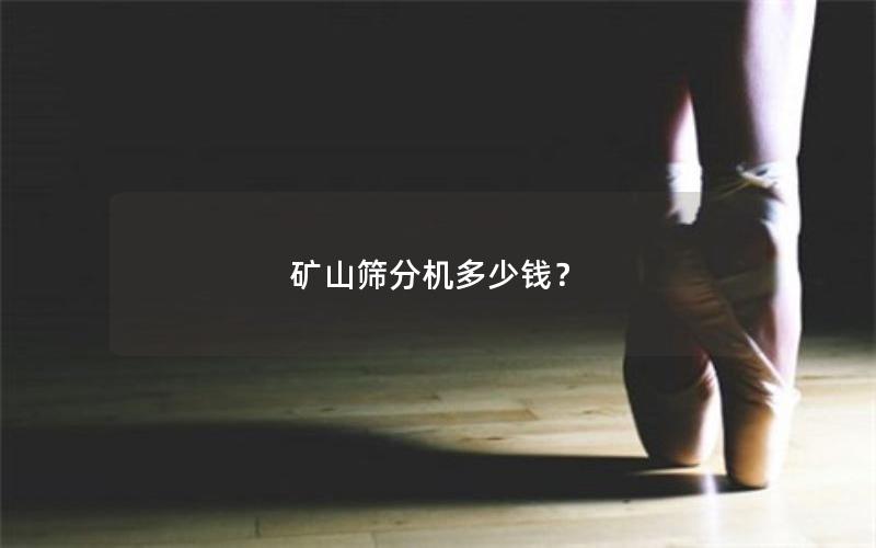矿山筛分机多少钱？