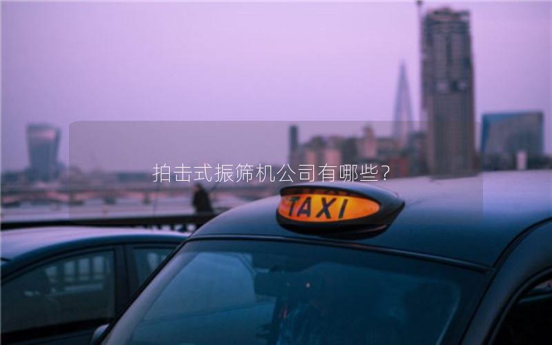 拍击式振筛机公司有哪些？