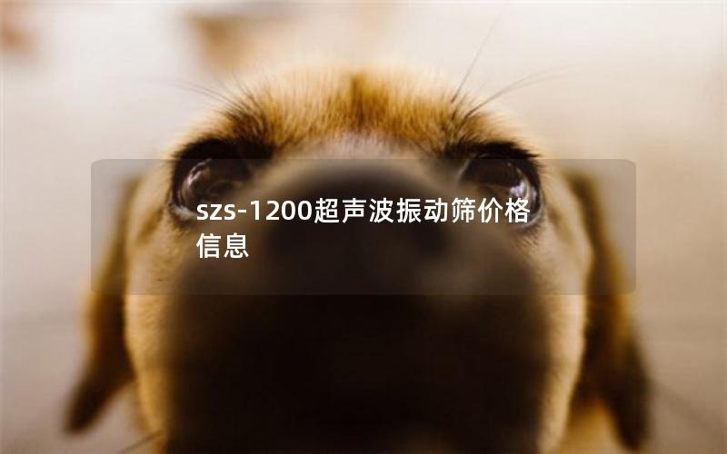 szs-1200超声波振动筛价格信息