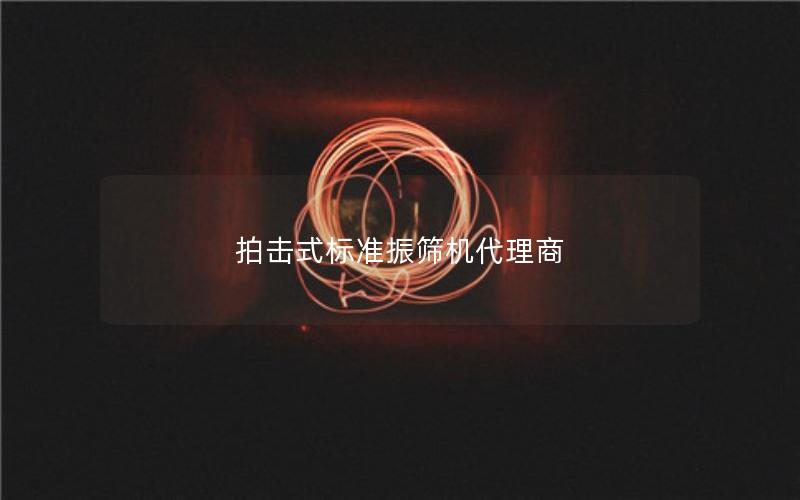 拍击式标准振筛机代理商