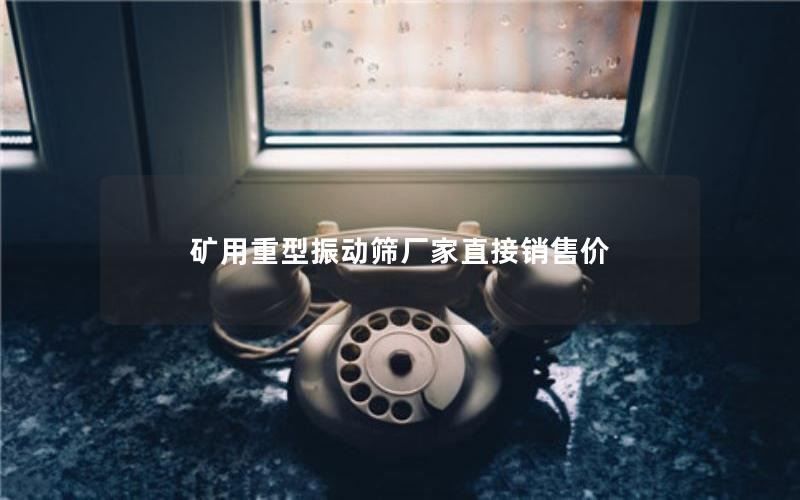 矿用重型振动筛厂家直接销售价