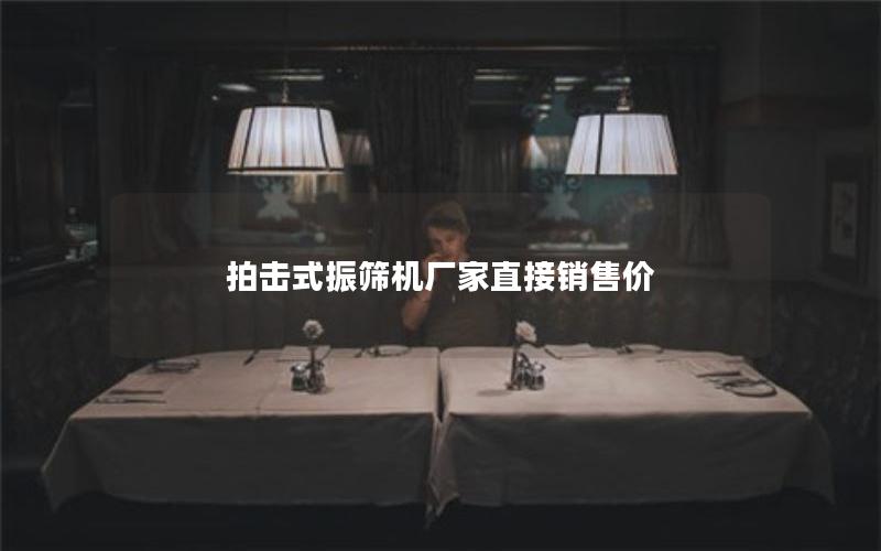 拍击式振筛机厂家直接销售价