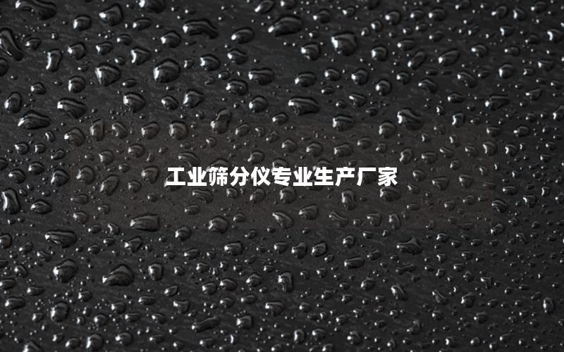 工业筛分仪专业生产厂家