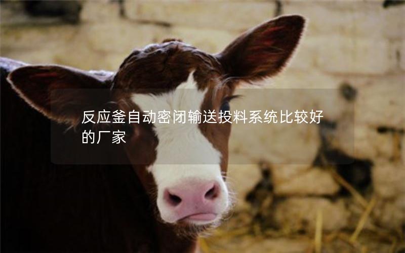 反应釜自动密闭输送投料系统比较好的厂家 反应釜自动密闭输送投料系统比较好的厂家