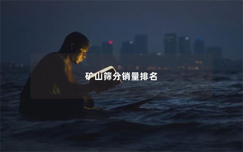 矿山筛分销量排名