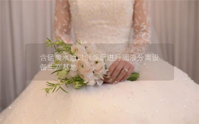 含锰废水通过沉淀后进行固液分离设备生产基地 含锰废水通过沉淀后进行固液分离设备生产基地