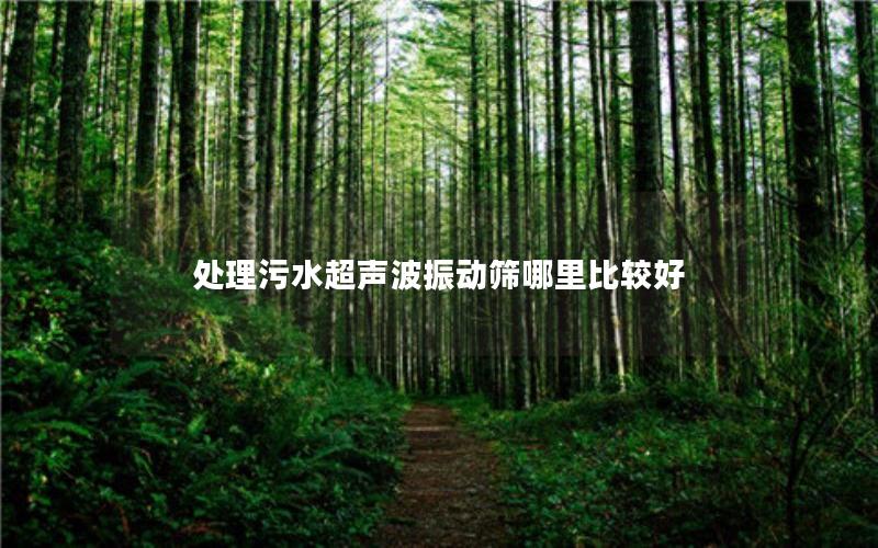 处理污水超声波振动筛哪里比较好 处理污水超声波振动筛哪里比较好