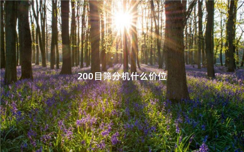 200目筛分机什么价位 200目筛分机什么价位