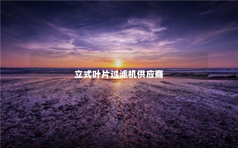 立式叶片过滤机供应商