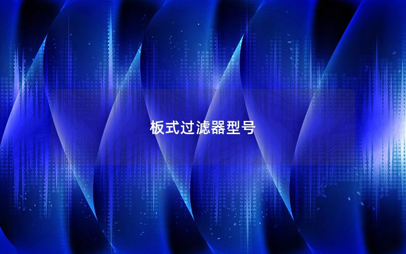板式过滤器型号