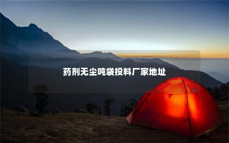 药剂无尘吨袋投料厂家地址