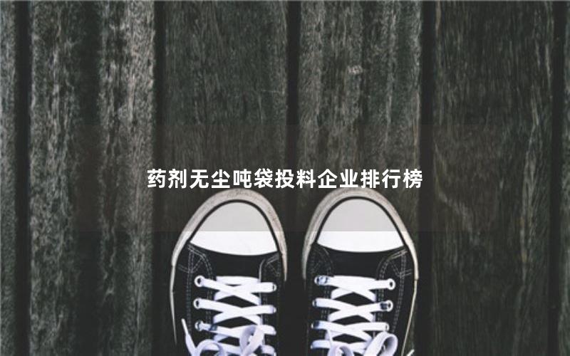 药剂无尘吨袋投料企业排行榜