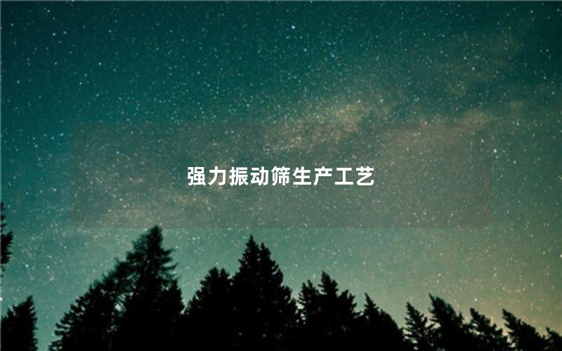 强力振动筛生产工艺