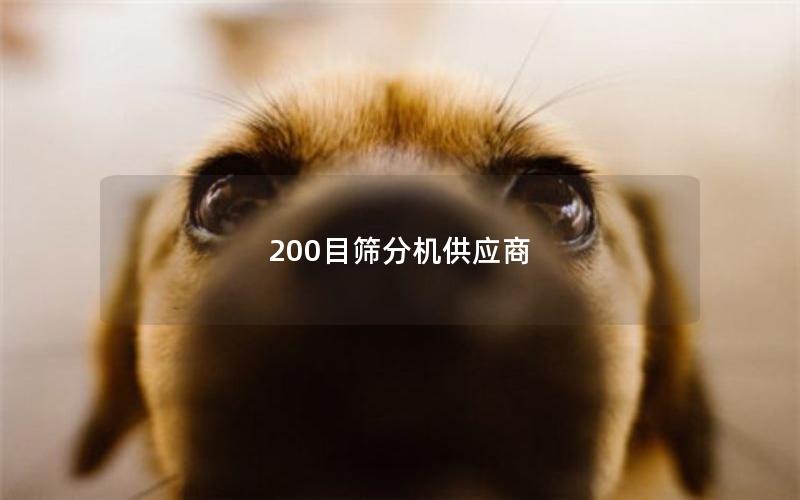 200目筛分机供应商 200目筛分机供应商