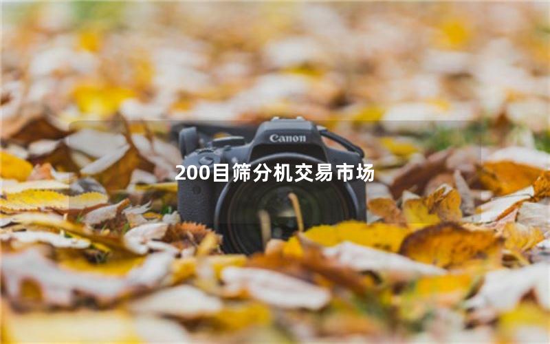 200目筛分机交易市场 200目筛分机交易市场