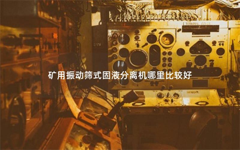 矿用振动筛式固液分离机哪里比较好