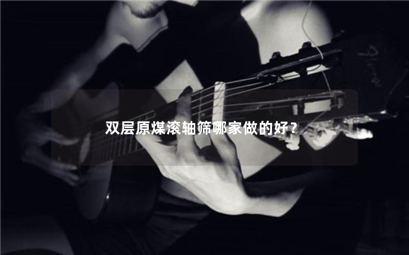 双层原煤滚轴筛哪家做的好？