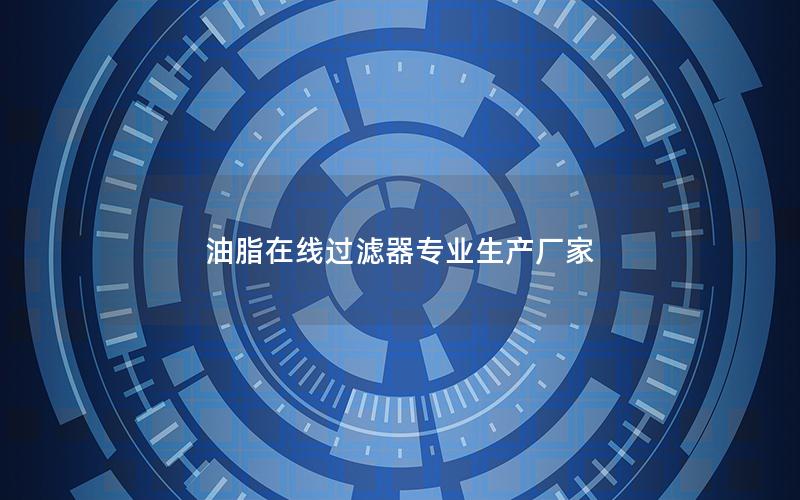 油脂在线过滤器专业生产厂家 油脂在线过滤器专业生产厂家