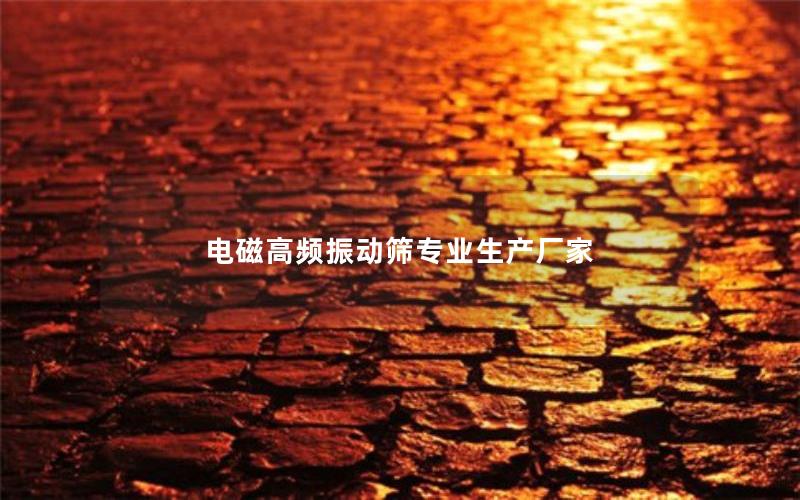 电磁高频振动筛专业生产厂家